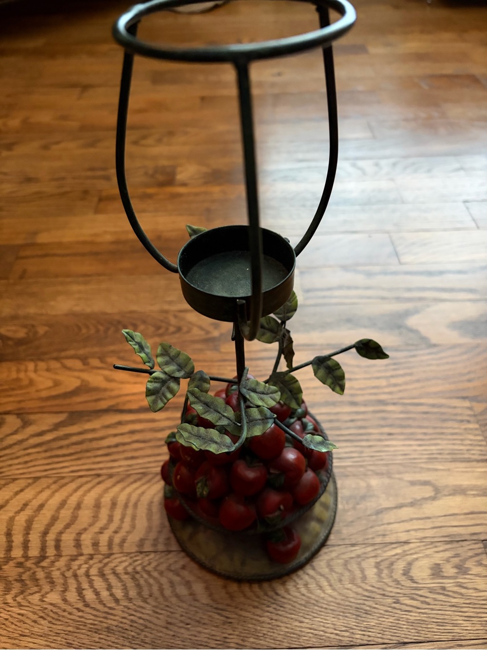 Home Interiors Apple Basket Tree Votive Tea Light Candle Holder No Shade